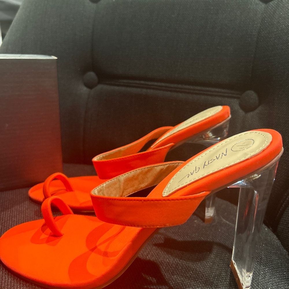 Neon flat mule